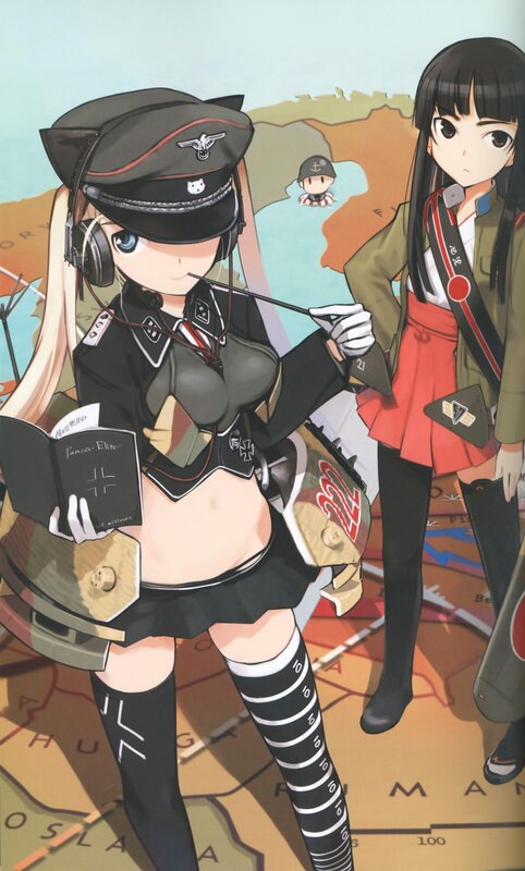 Anime Girls in Military Uniforms — Black, Strategic