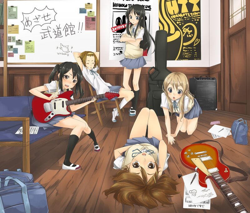 Anime Girls in Music Room
