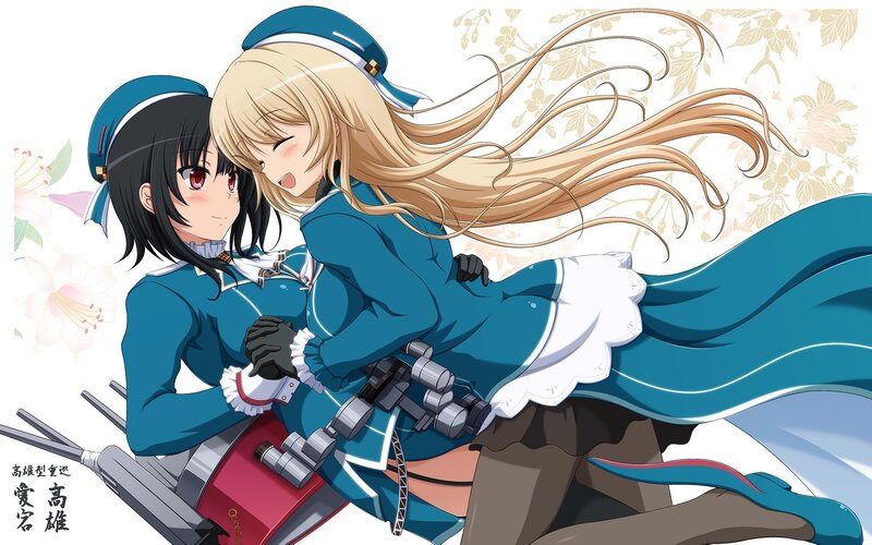 Anime girls in naval uniforms