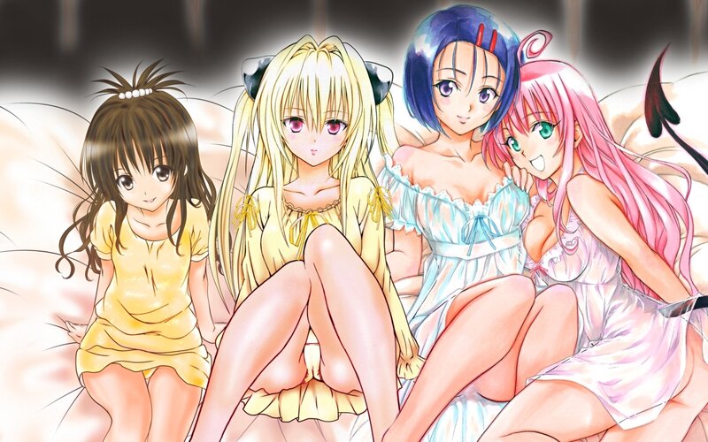 anime girls in nightwear