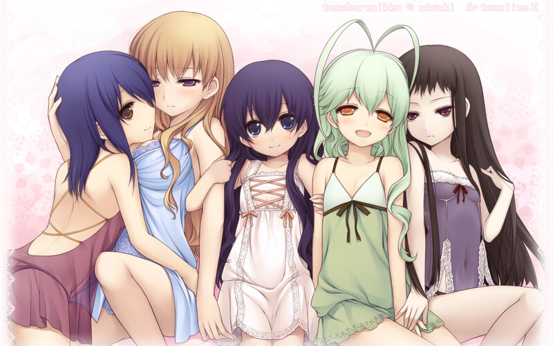 anime girls in nightwear