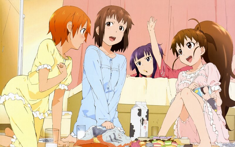 anime girls in pajamas