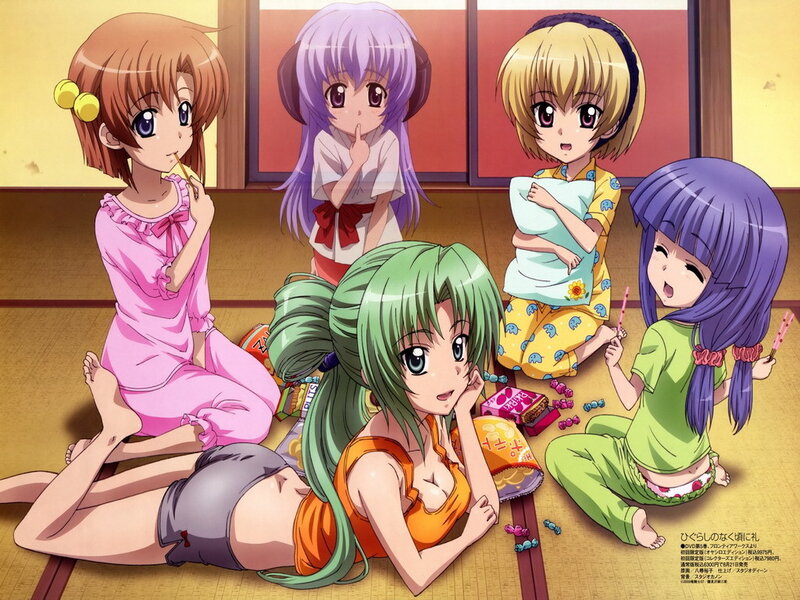 anime girls in pajamas