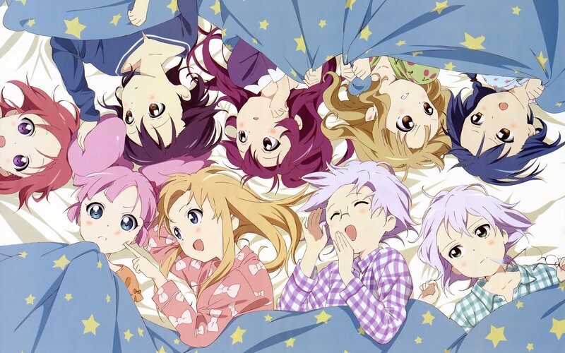Anime Girls in Pajamas — Blue