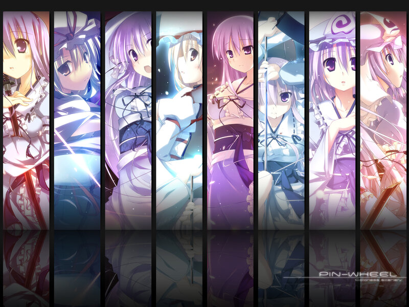 Anime Girls in Panels — Purple