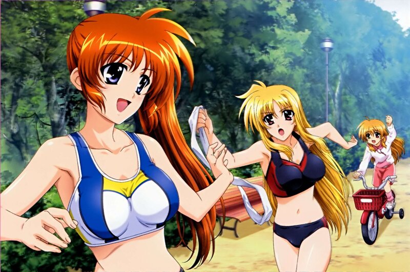 anime girls in park