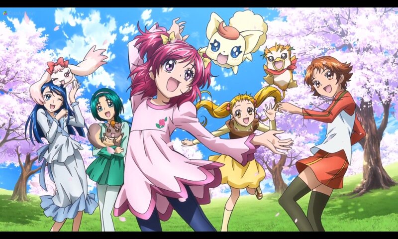 Anime Girls in Park — Pink
