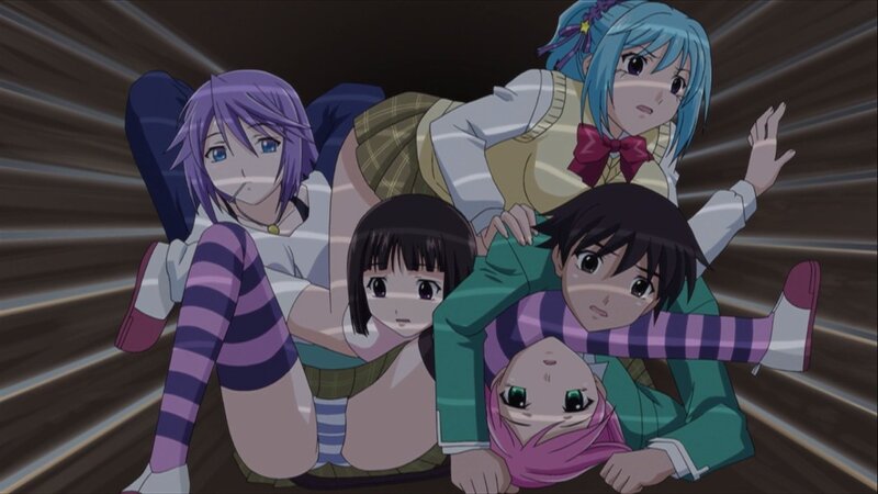 anime girls in pile-up