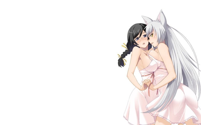 anime girls in pink dresses