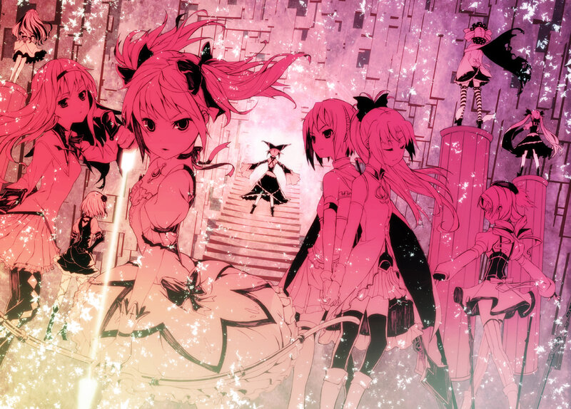 Anime Girls in Pink