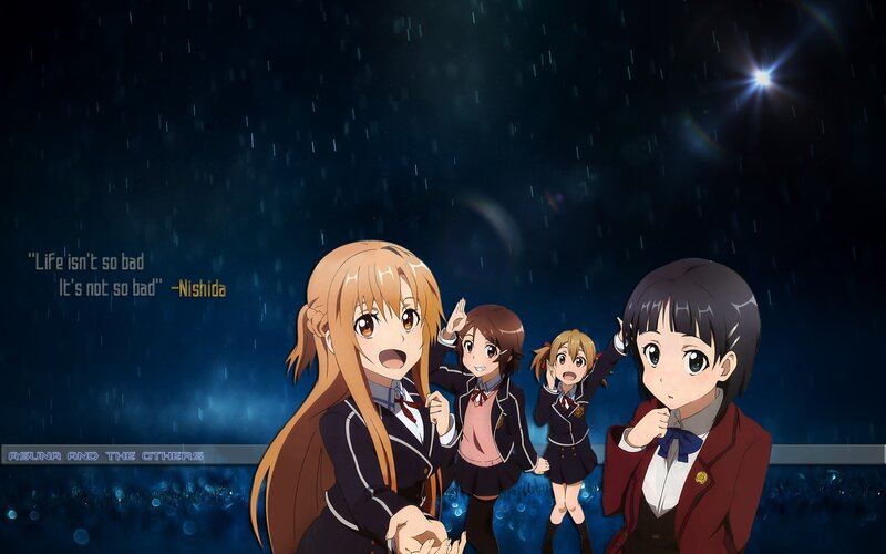 Anime Girls in Rain — Blue