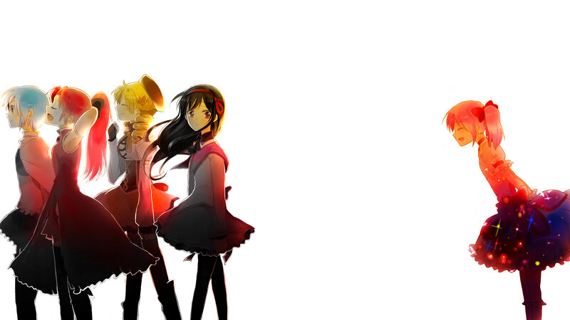 anime girls in red dresses
