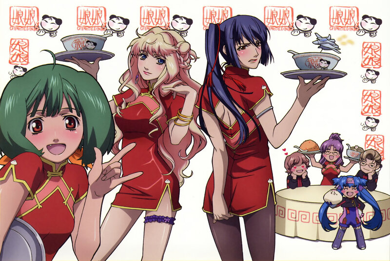Anime girls in red dresses