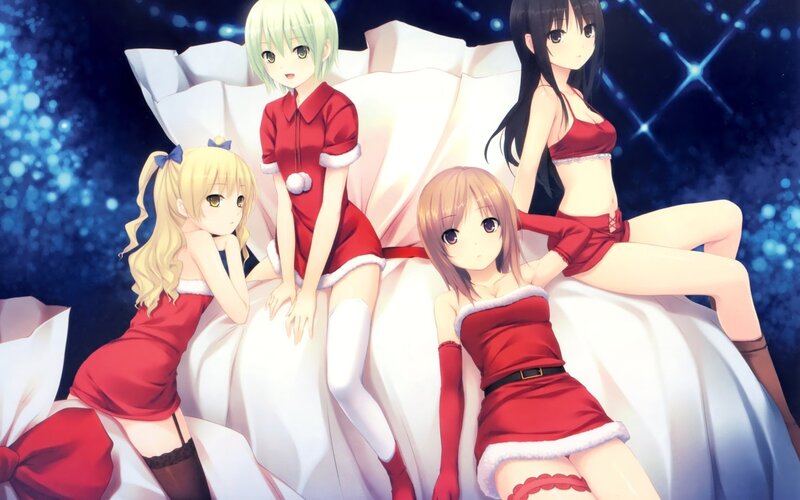anime girls in red outfits