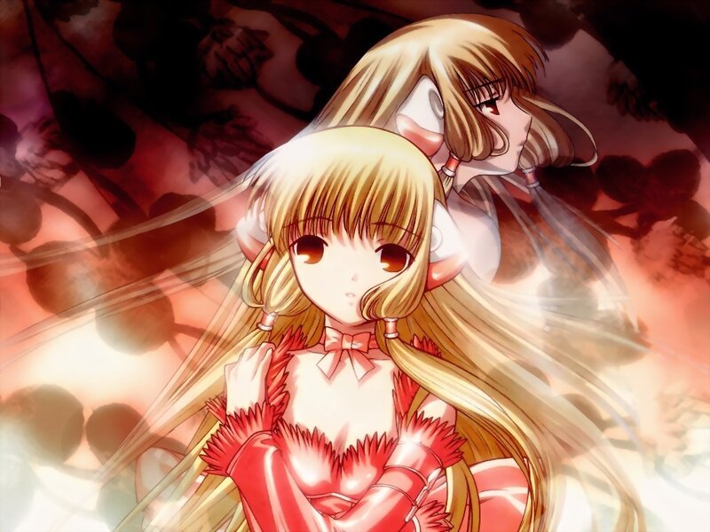 anime girls in red outfits