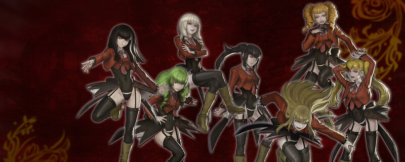 anime girls in red uniforms