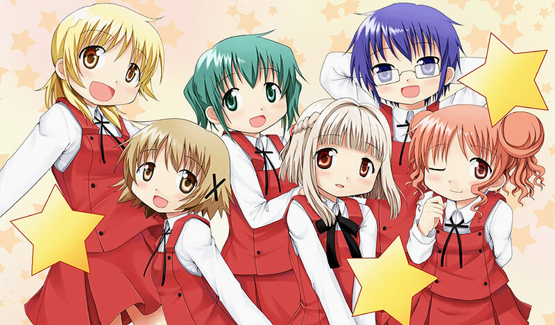 anime girls in red uniforms