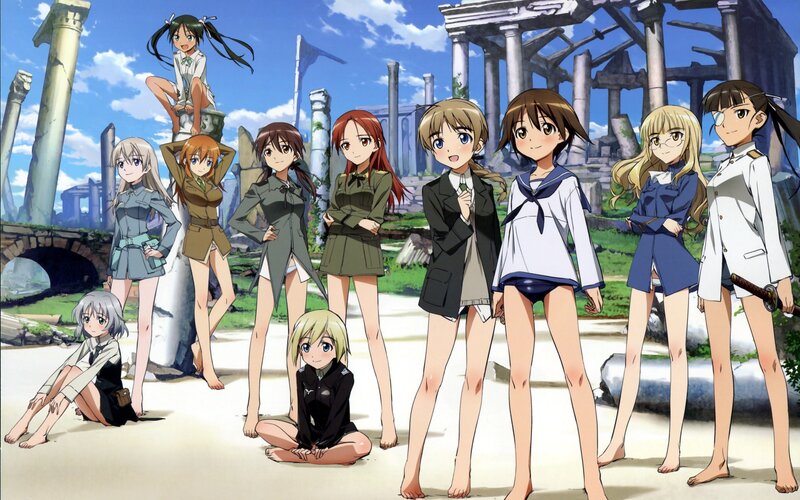 anime girls in ruins