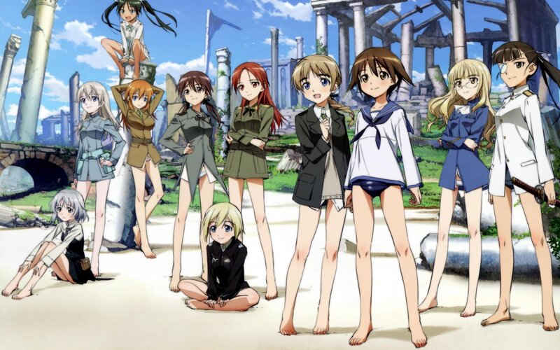 anime girls in ruins