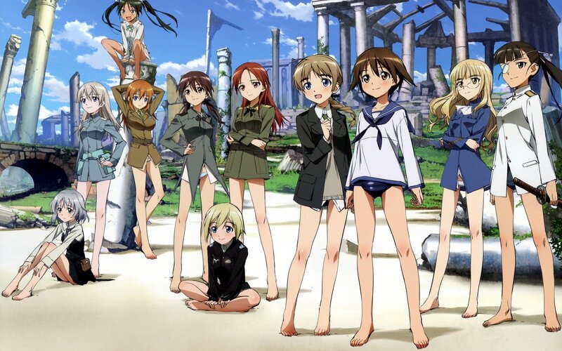 anime girls in ruins