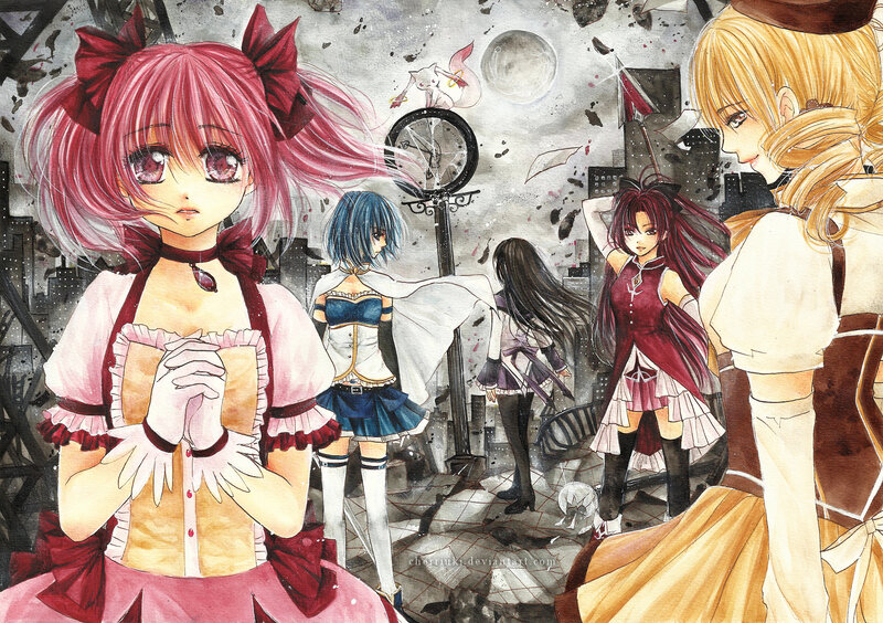 Anime Girls in Ruins — Pink