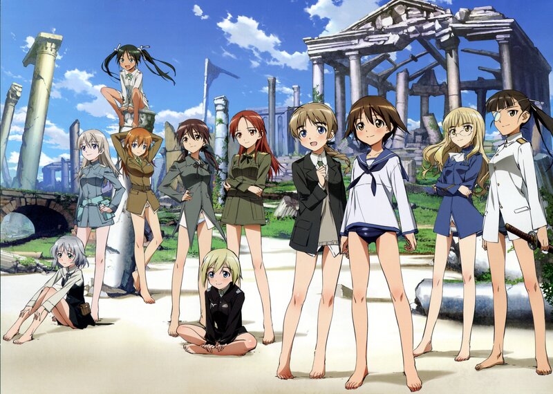anime girls in ruins