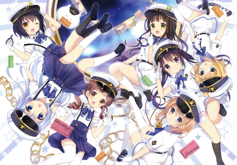 Anime Girls in Sailor Uniforms — White