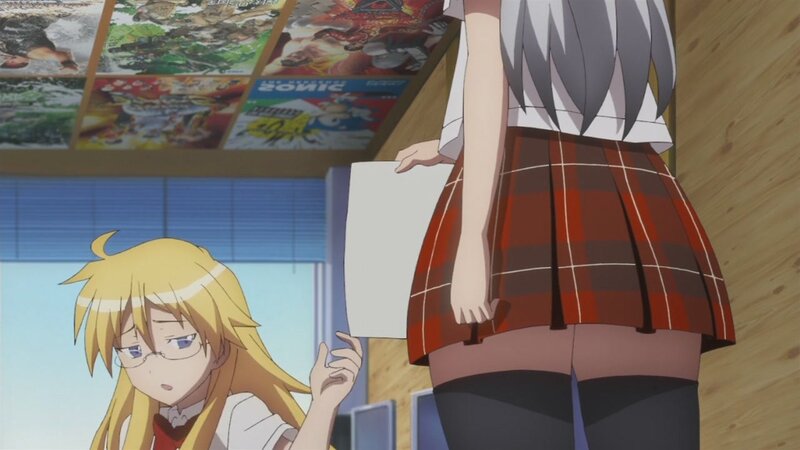 anime girls in school setting
