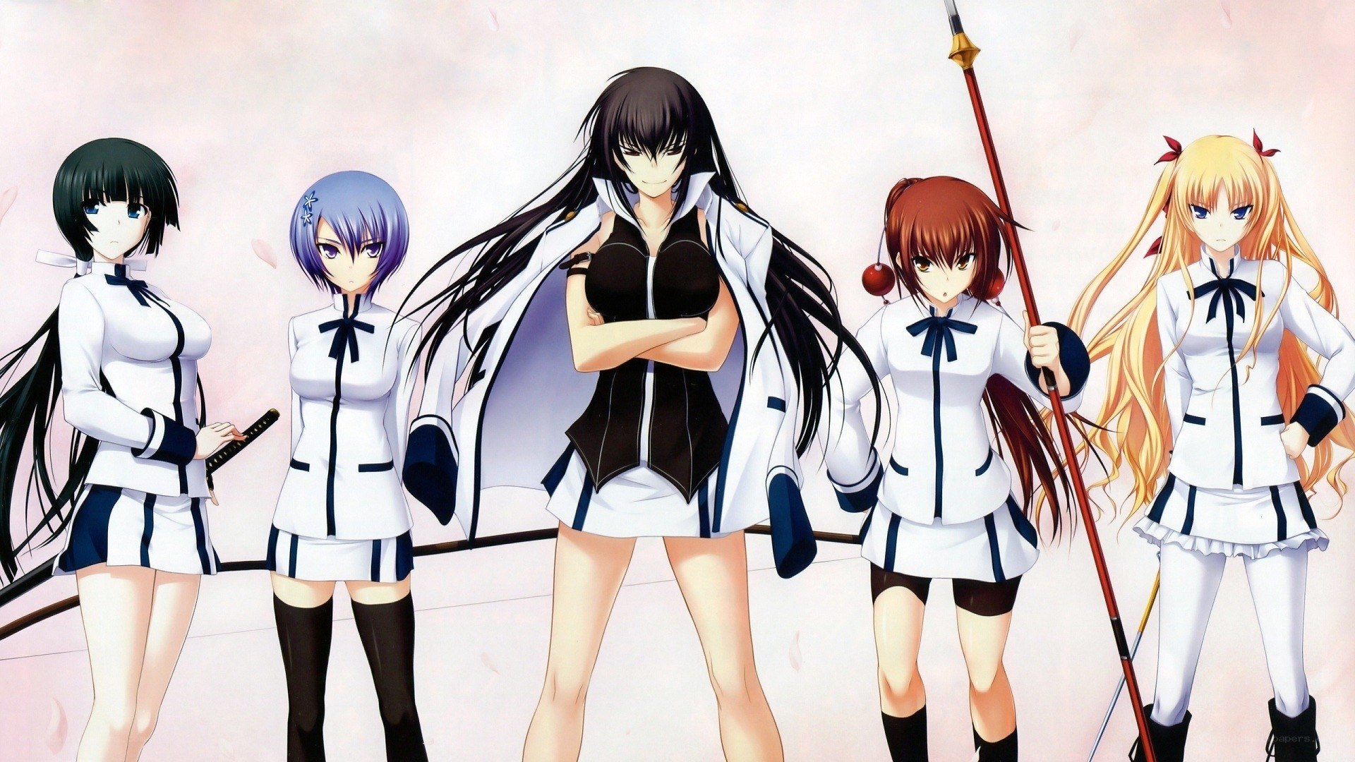 anime girls in school uniforms