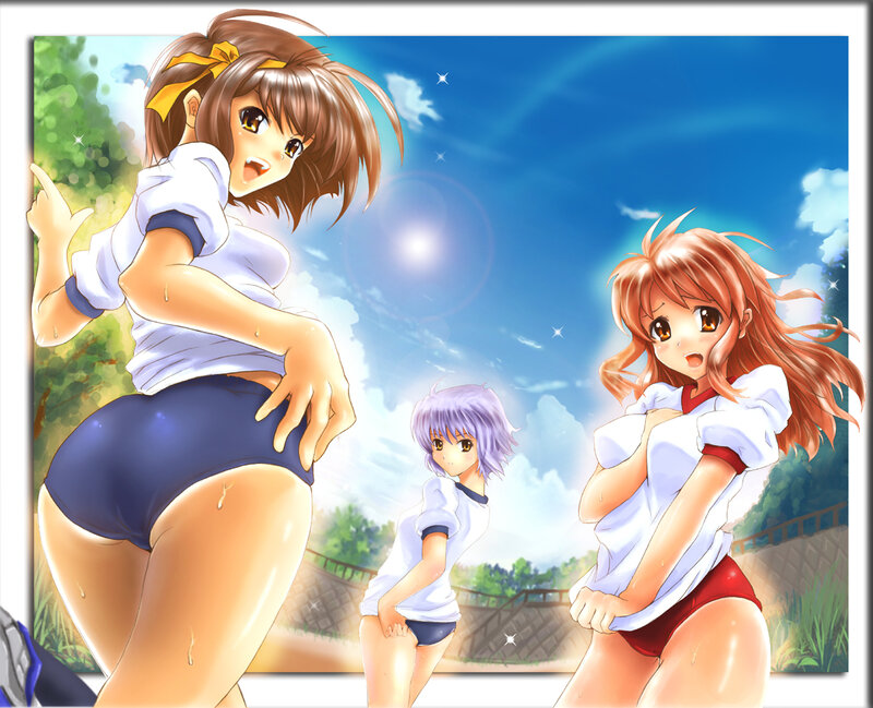 anime girls in school uniforms