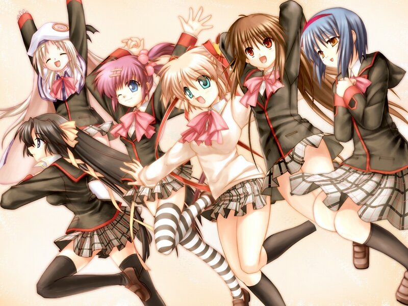 anime girls in school uniforms