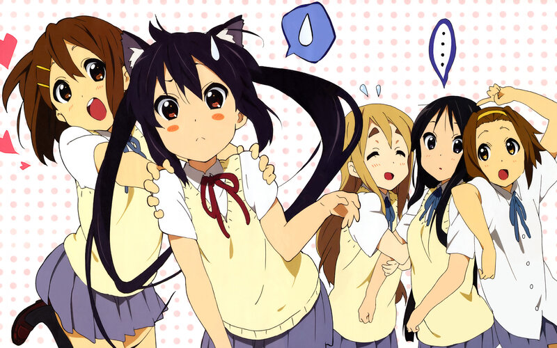 anime girls in school uniforms