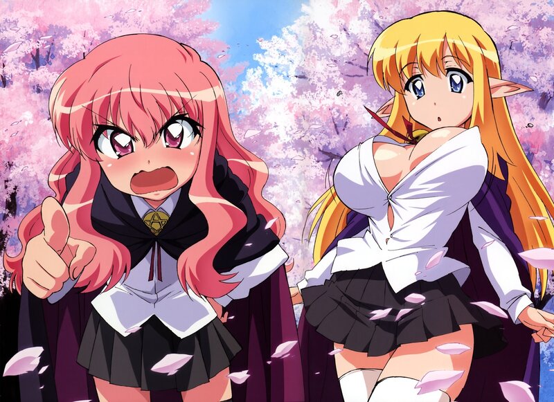 Anime girls in school uniforms