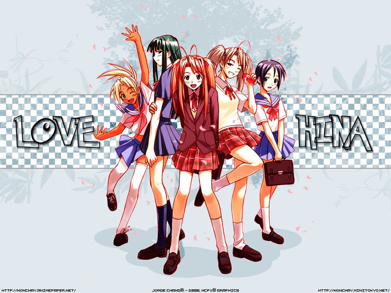 anime girls in school uniforms