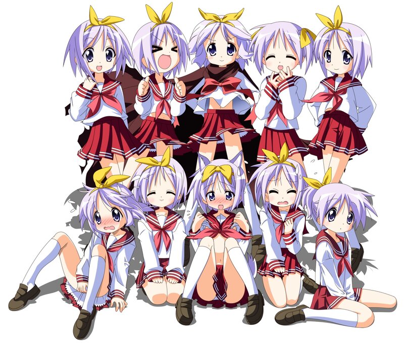 anime girls in school uniforms