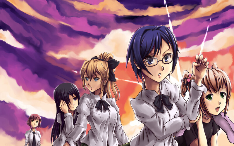 anime girls in school uniforms