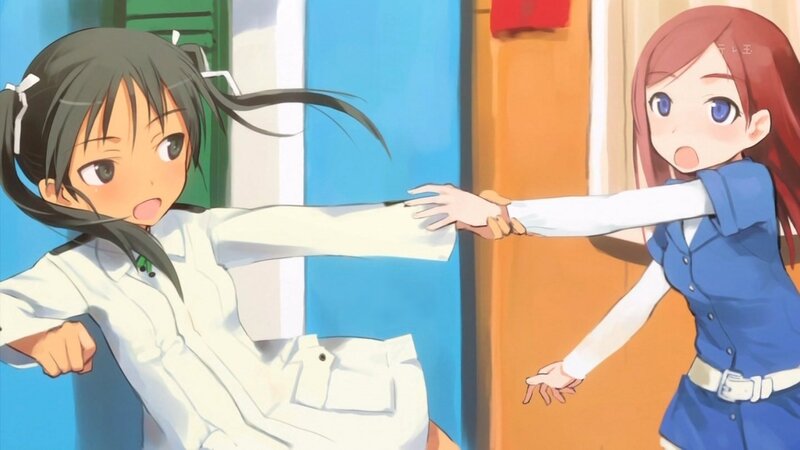 anime girls in school uniforms