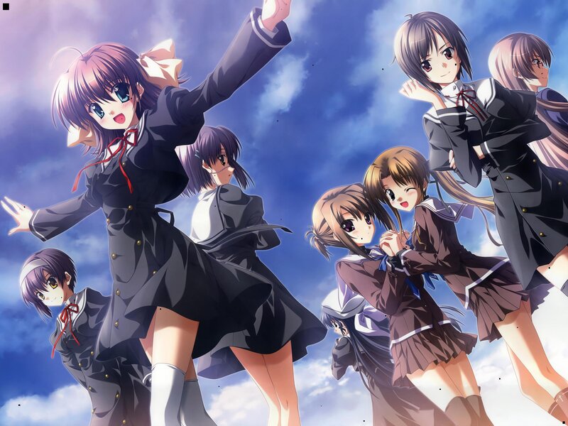 anime girls in school uniforms