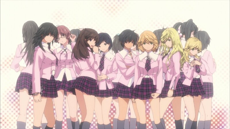 anime girls in school uniforms