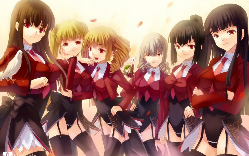 anime girls in school uniforms