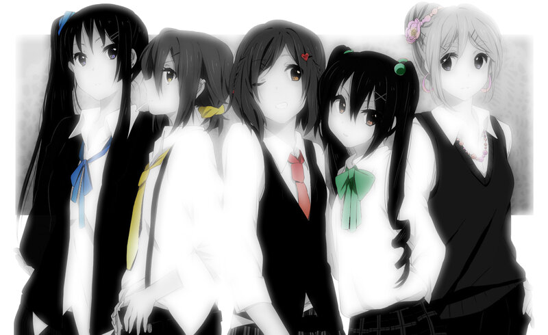 anime girls in school uniforms