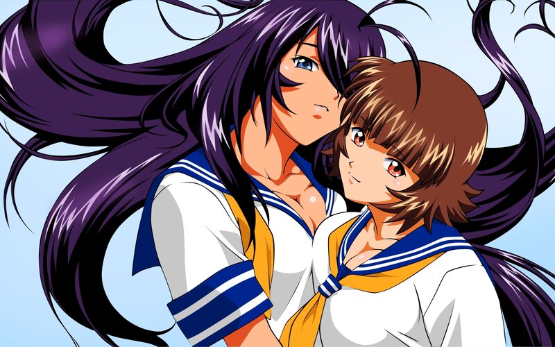 anime girls in school uniforms