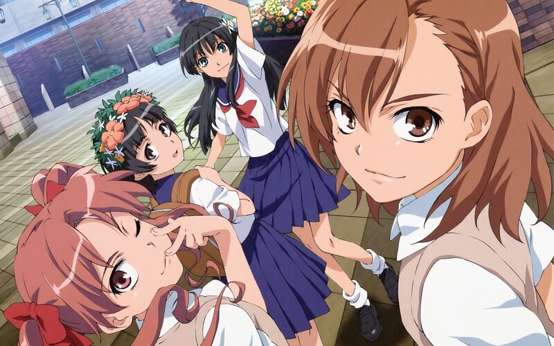 anime girls in school uniforms