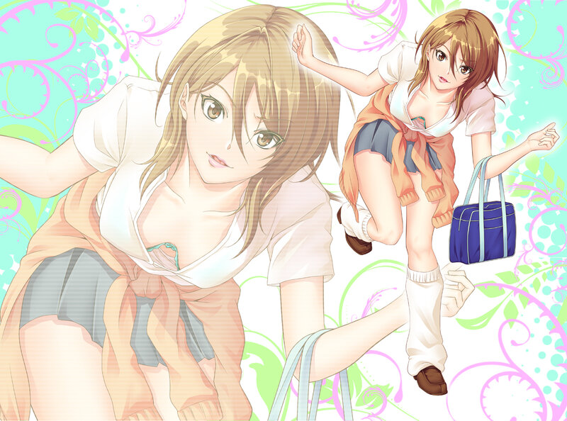 anime girls in school uniforms