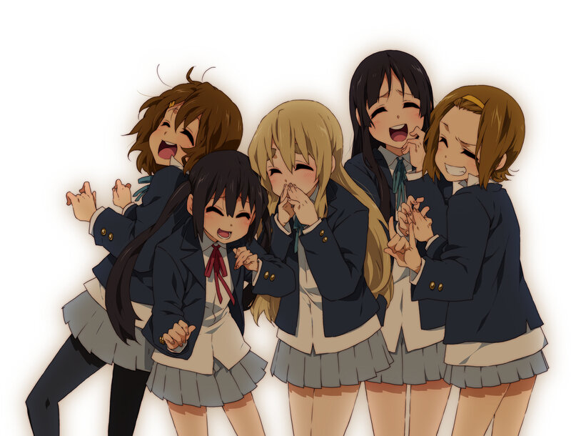 anime girls in school uniforms