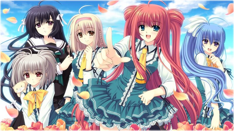 anime girls in school uniforms
