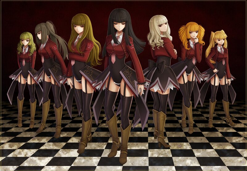 anime girls in school uniforms