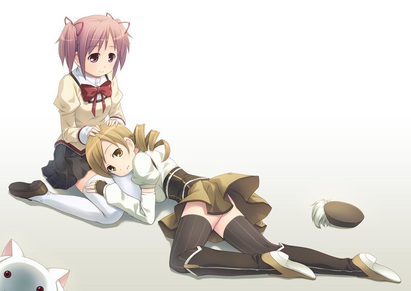Anime girls in school uniforms