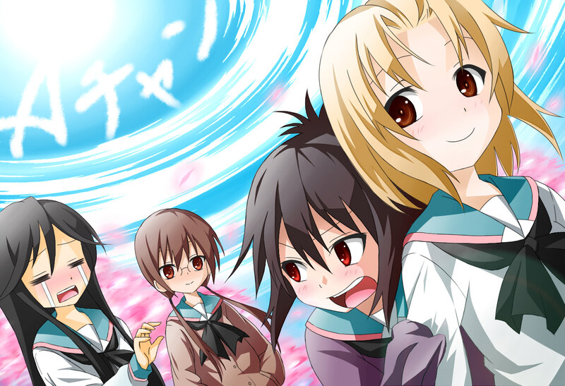 anime girls in school uniforms