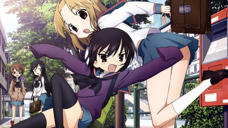 anime girls in school uniforms